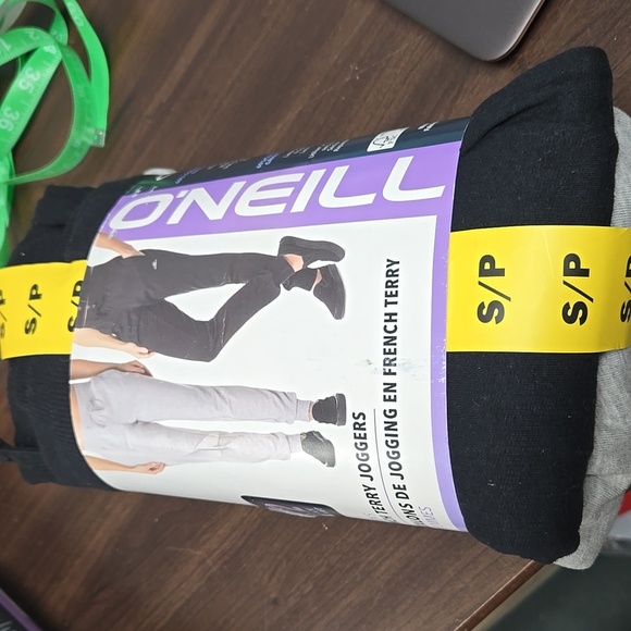 O'Neill Size S Black & Grey 2 Pack of French Terry Jogger Pants - Picture 2 of 9